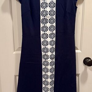 Boden Navy Blue Dress with Floral Accent